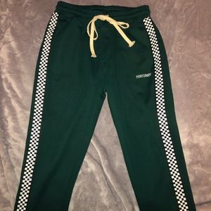 Forest Green Checkered FORTUNATE Joggers